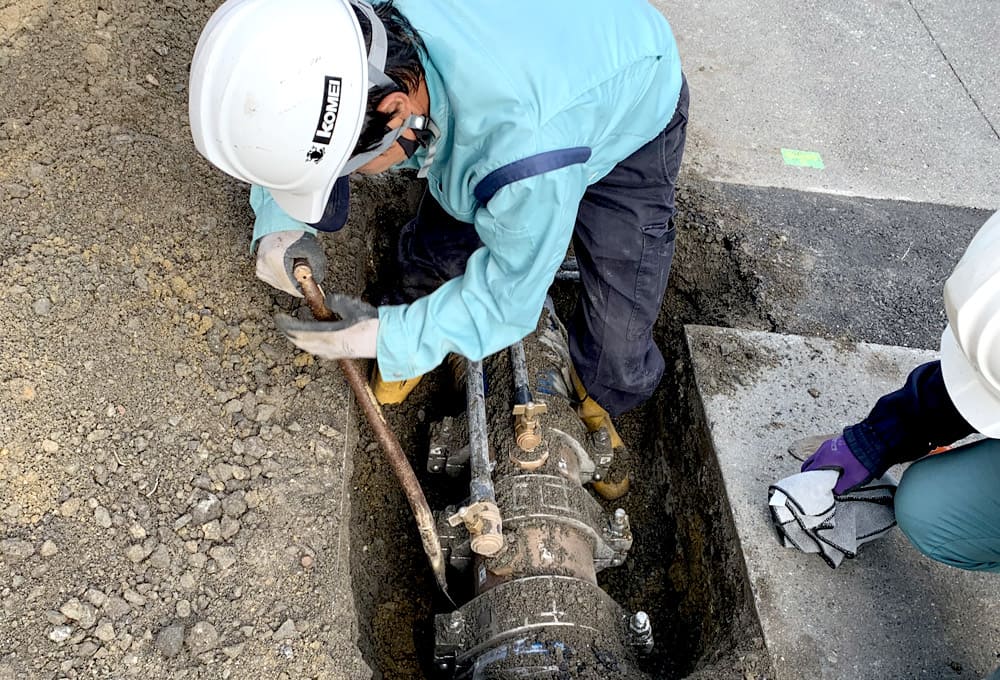 老朽管布設替え工事に伴うリユーズシステムの布設